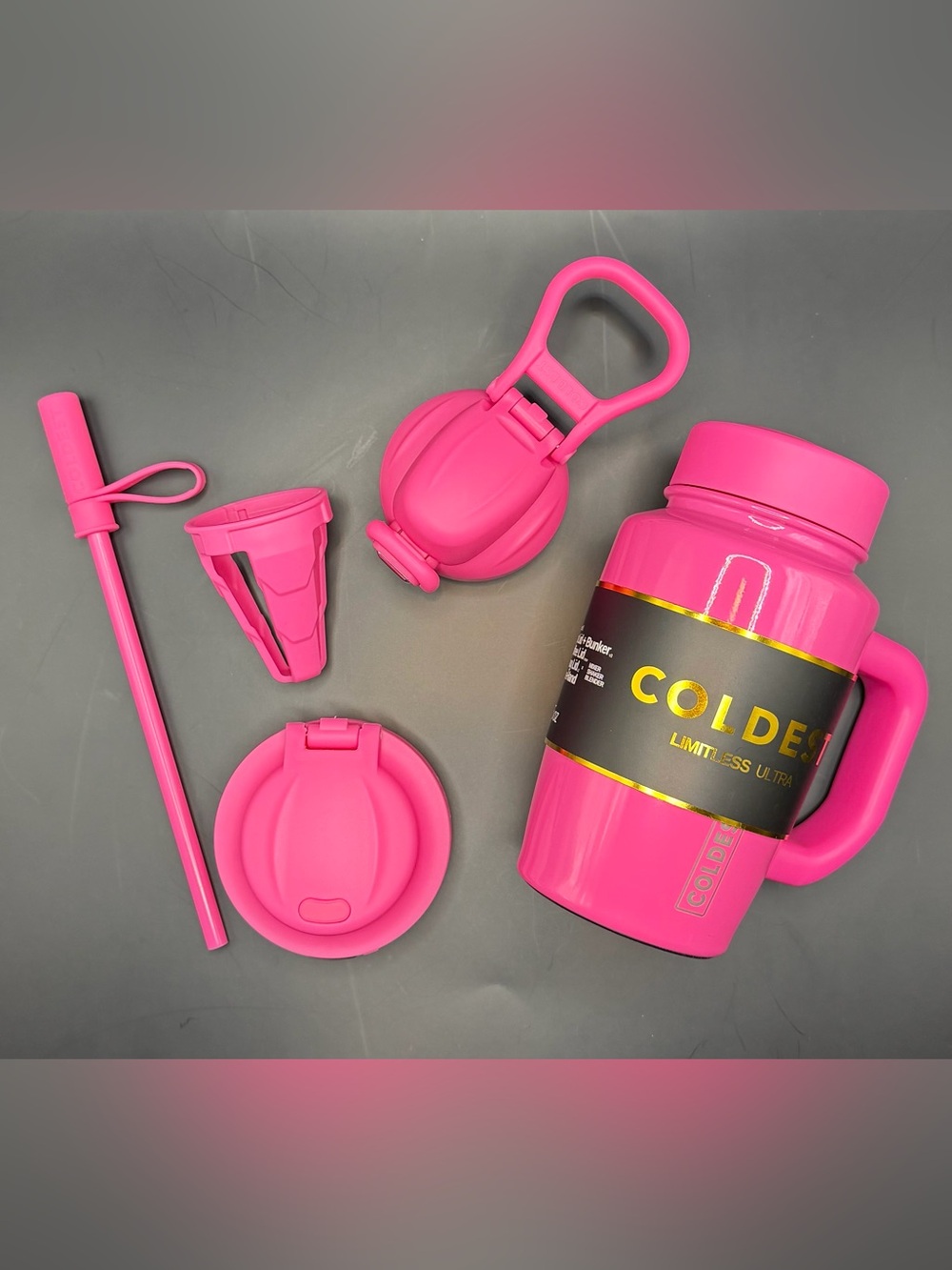Coldest Limitless Glossy Pink Bottle /Mug & Accessory Set -Home Party Supplies